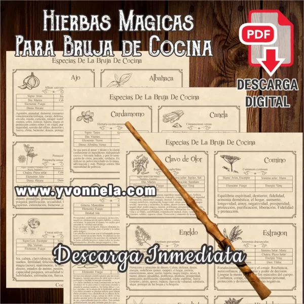 Hierbas y Especias, correspondencias para bruja de cocina