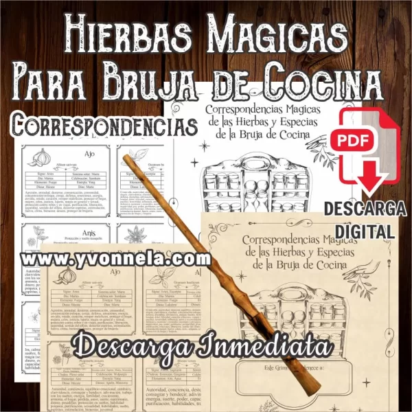 Hierbas y Especias, correspondencias para bruja de cocina